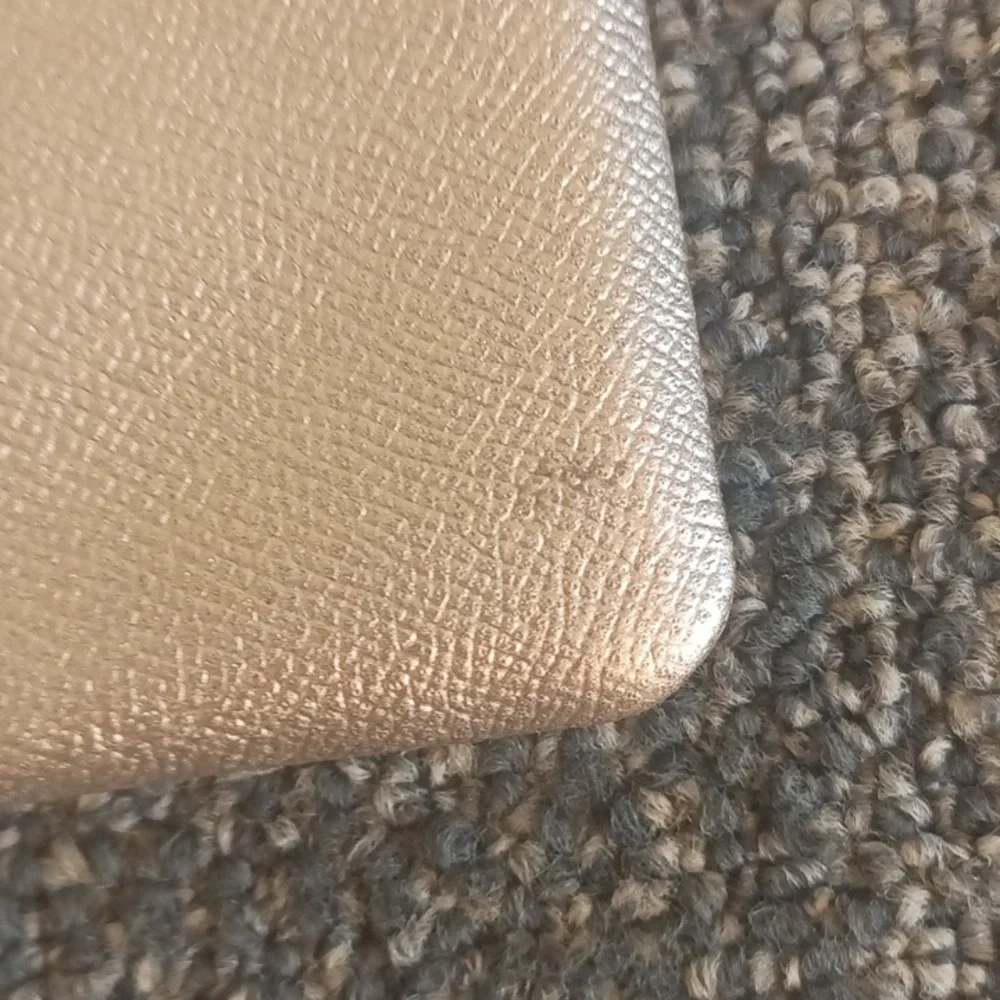 Coach vintage gold metallic shiny pebble grain leather wristlet
